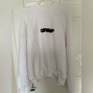 Off-White Blurr Book Over White Sweatshirt Size Medium